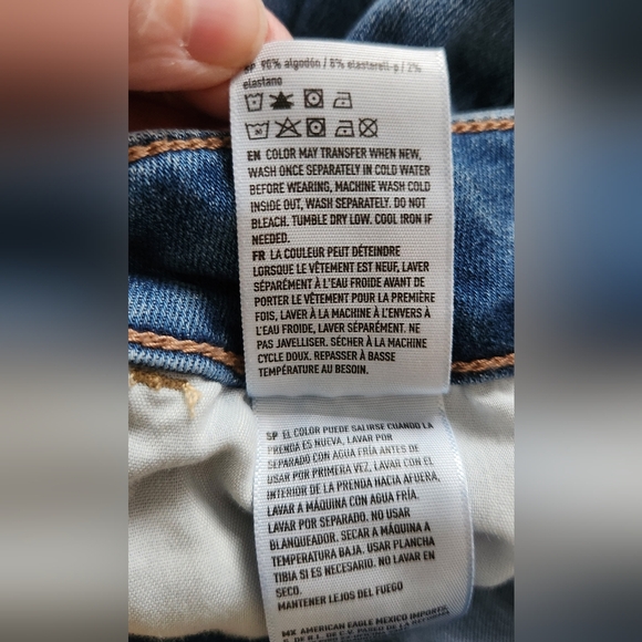 American Eagle Next Level Stretch Super Hi Rise Jegging Womens Size 0  Blue - Picture 5 of 8